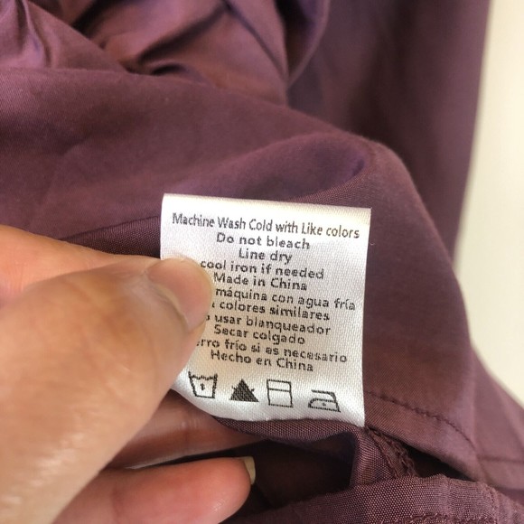 One Twelfth Puff Long Sleeve Cropped Blouse Plum Purple Cottagecore Medium NWOTs - Picture 9 of 9